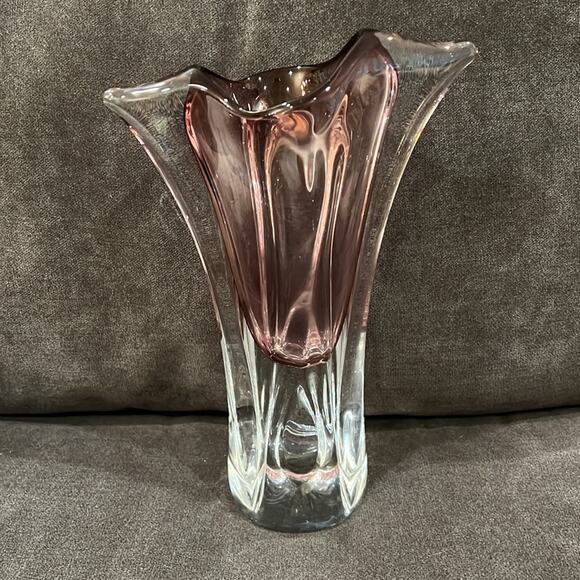 Josef Hospodka Bohemian Crystal Vase - Picture 2 of 8